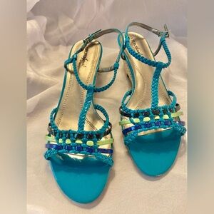 Natural Soul blue-green sandals